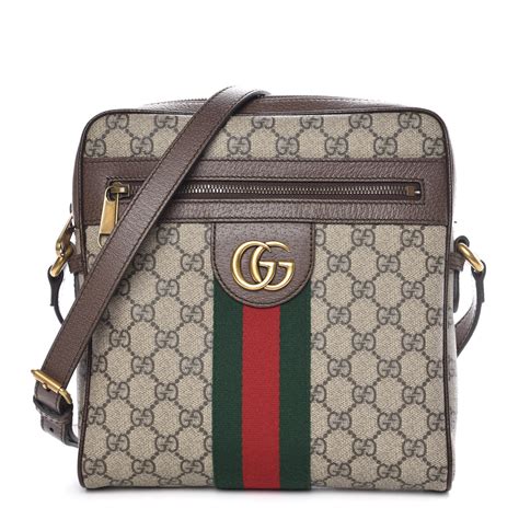 gucci gg supreme monogram web messenger bag|Gucci monogram Messenger bag.